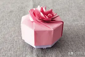 康乃馨礼物盒折纸，制作很简单，漂亮又实用图片