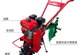 能爬坡过坎、带翻转犁开沟犁耘锄的微耕机，农村需要履带的机器图片