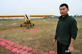 山西农村小伙用7个月造出飞机，一次试飞成功，之前曾遭亲朋嘲笑图片