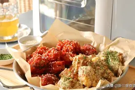 韩式炸鸡：蒜香甜辣酱+黄芥末蜂蜜酱，调出来的味道真不错图片