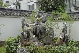 真石头假山，别墅假山鱼池，华通园林图片