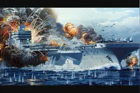 击沉一艘美国航母有多难？舰体异常坚固，导弹打得千疮百孔都不沉图片