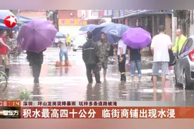 积水最高达40公分！深圳坪山龙岗突降暴雨，临街商铺出现水浸视频封面
