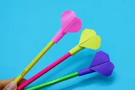 漂亮的折纸爱心笔帽，一下就能做出好几个，过程简单看了就会