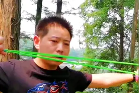 弹弓综合教学第14讲：光纤瞄具扁皮弓的使用与精度分析