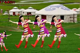 民族风金曲广场舞《洗衣歌》正背面演示分解动作，学跳更简单