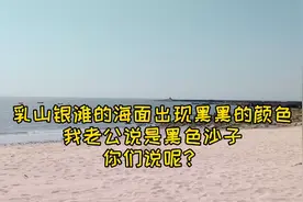 乳山银滩海上的黑色是沙子吗？我老公说是黑色的沙子，是嘛？视频封面