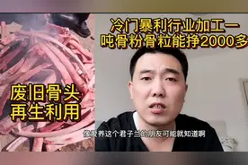 靠回收牛羊猪等动物废旧骨头挣钱的生意，加工一吨能挣2000多视频封面