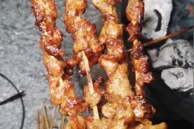 户外自己一个人烧烤，撸串喝啤酒，烤烤火