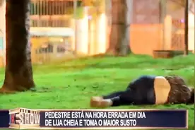 巴西恶搞-光头佬大半夜出来恶搞-看把胖姐姐吓的-都趴地上了视频封面