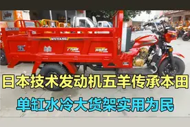 广汽品质五羊三轮摩托车，传承本田，大货架单缸水冷实用为民视频封面