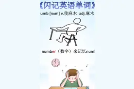 闪记中考1600词-numb使麻木