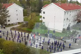 挪威国庆节孩子们的仪仗队#原创#