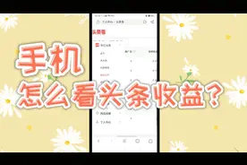 教你用手机看头条收益，简单几步就可以视频封面