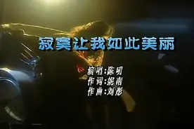 陈明《寂寞让我如此美丽》MV视频封面