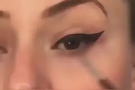 如何画眼线，欧美式上挑眼线