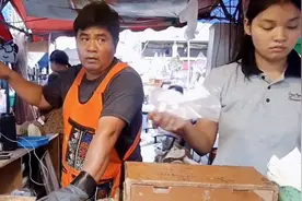 泰国买榴莲便宜，探访市场100泰铢一公斤的果型，能出多少肉？视频封面