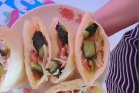 布袋馍这样做，有肉有菜有馍，学会了可以摆摊了