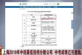 重磅！上海2019年中招最低投档分数公布，中考成绩已可查询！