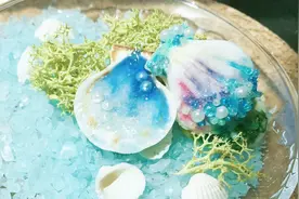 梦幻渐变海洋风手工DIY珍珠美人鱼贝壳吊坠！