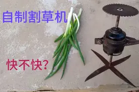 废旧电瓶和直流小电机制作割草神器，效率高，农田好帮手