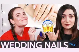 这个好看又流行的新娘美甲款式，甜美不止一点点