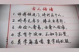 （漂亮手写语录）古人俗语，句句有理！