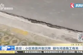 上海嘉定一小区地面开裂沉降，可塞下2个拳头， 疑与河道施工有关视频封面