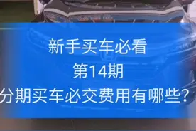 分期买车必交的费用有哪些
不该交的费用坚决不能交。视频封面
