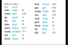 使用频率最高的，英语动词过去式