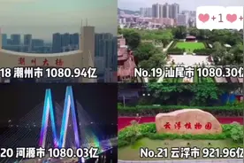 2019年，广东地市GDP排名 ，江门排行第九，你们的城市排第几视频封面