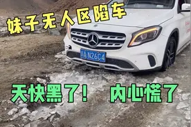 妹子无人区陷车冰雪路段，四周无人晚上有狼，最后应该怎么办视频封面