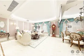 曼妙华尔兹—业之峰建投熙湖152+30㎡跃层欧式风格装修设计效果图