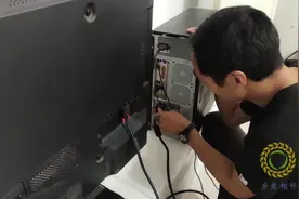 怎么用电视机来做我们电脑主机的显示屏，来看看我是怎么连接的