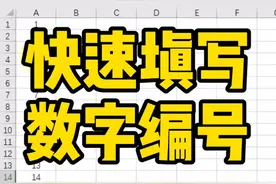 快速填写数字编号～