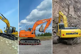 徐工235、斗山225、小松200三款挖机，工地干活，谁更吃香？视频封面