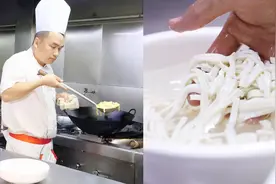 民间牛人刀功了得，水豆腐竟然能切成细丝，成为全国罕见的美食