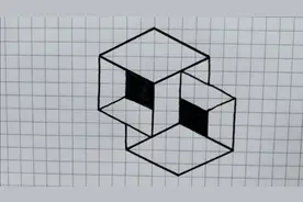 四维立体正方形的画法！