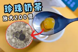 奶茶里的珍珠到底有没有塑料成分？放大200倍发现奇形怪状的物质视频封面