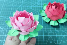 漂亮的折纸莲花，做法简单易学，小朋友都能独立完成视频封面