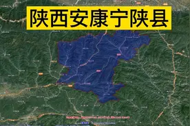 卫星图看陕西省安康市宁陕县地形地貌