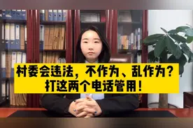 村委会违法违规？不作为？乱作为？打这两个电话管用！