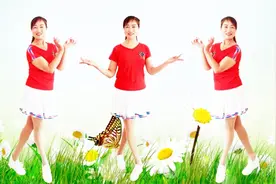 甘银兰广场舞《爱情36度8》初级健身操适合大众