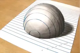 线条纸上的技巧-绘制半球形-视错觉视频封面