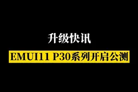 华为P30系列开启EMUI11公测啦，赶快报名升级吧！视频封面