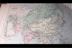 实拍1874年中国地图，形状还是秋海棠，那时清朝版图究竟有多大？