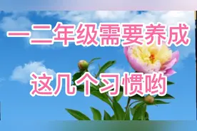 孩子读一年级总是不适应，成绩跟不上，是因为缺少这几个习惯吧