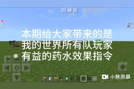 我的世界12种指令(下):12种对玩家有益的药水效果指令