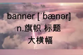 banner n. 旗帜 标题 大横幅
