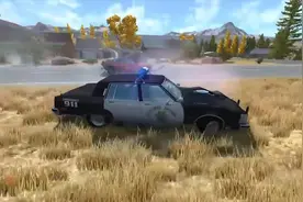 车祸模拟：老式的警察追逐测试